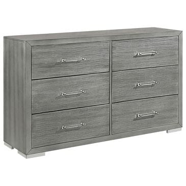 Global Furniture USA Tiffany 6-Drawer Dresser in Silver, , large
