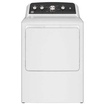 G.E. Major Appliances 7.2 Cu. Ft. Front Load Gas Dryerin White with Matte Black Backsplash, , large