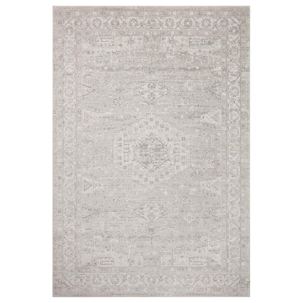 Loloi II Odette 5"3" x 7"9" Silver and Ivory Area Rug, , large