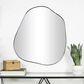 Maple and Jade 27.75" x 31" Abstract Metal Wall Mirror in Black, , large