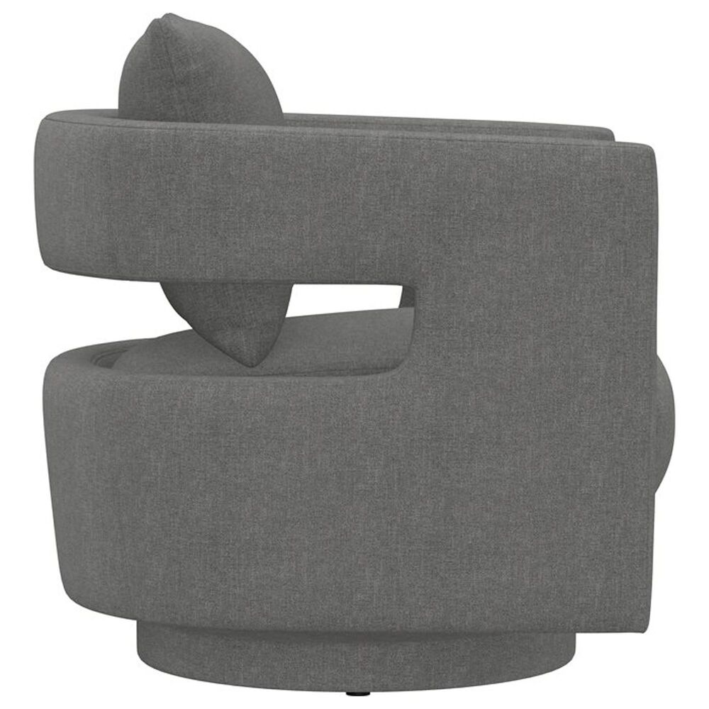 Golden Wave Furniture Jude Swivel Chair in Gray, , large