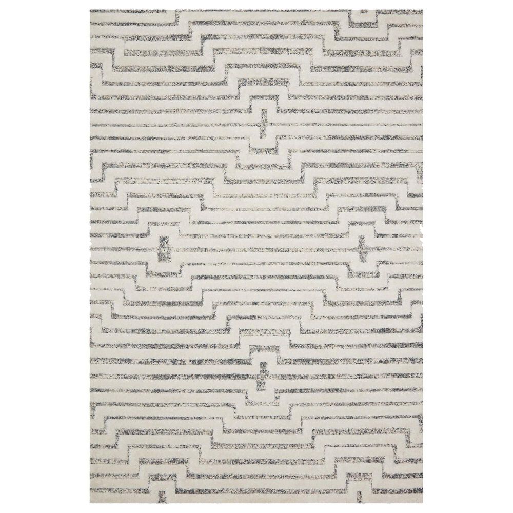 Loloi II Hagen 5"3" x 7"8" White and Sky Area Rug, , large