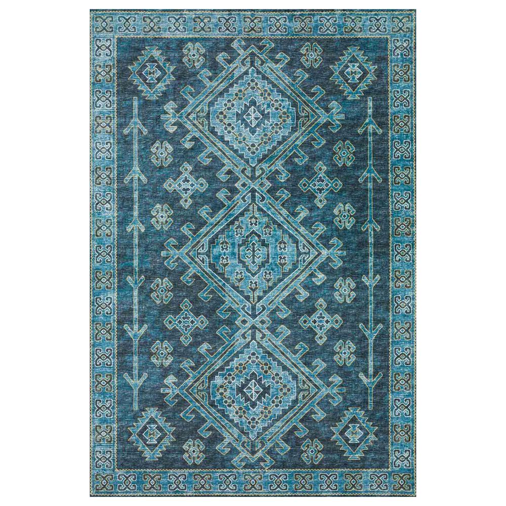 Dalyn Rug Company Brisbane Southwestern 5" x 7"6" Navy Area Rug, , large