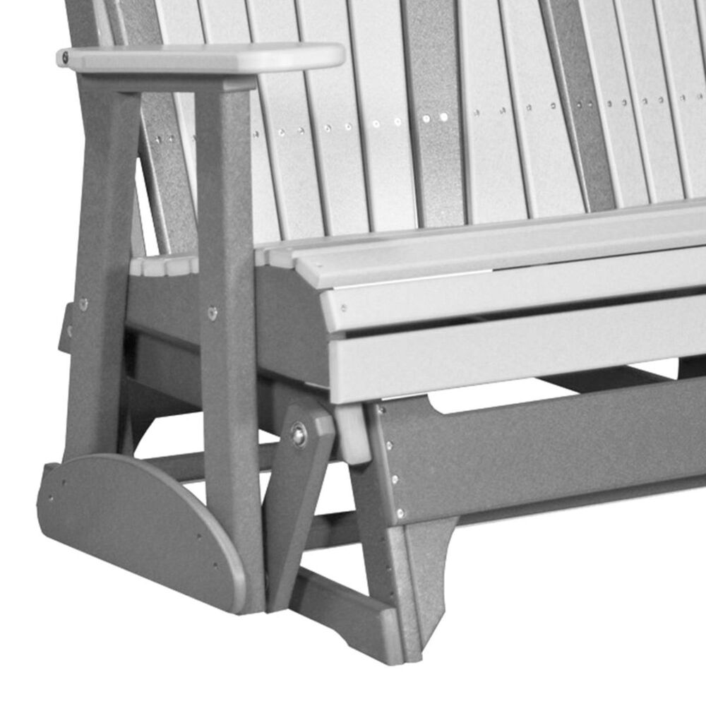 Amish Orchard 4&#39; Adirondack Glider in Dove Gray and Slate, , large