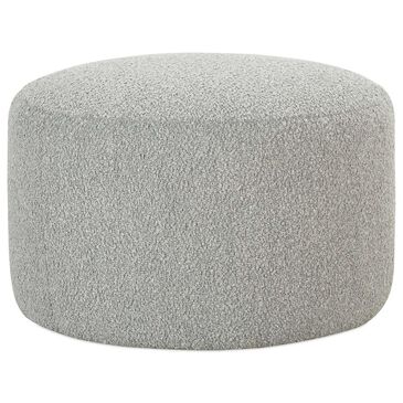 Rowe Furniture Cleo 25" Round Ottoman in Grey, , large