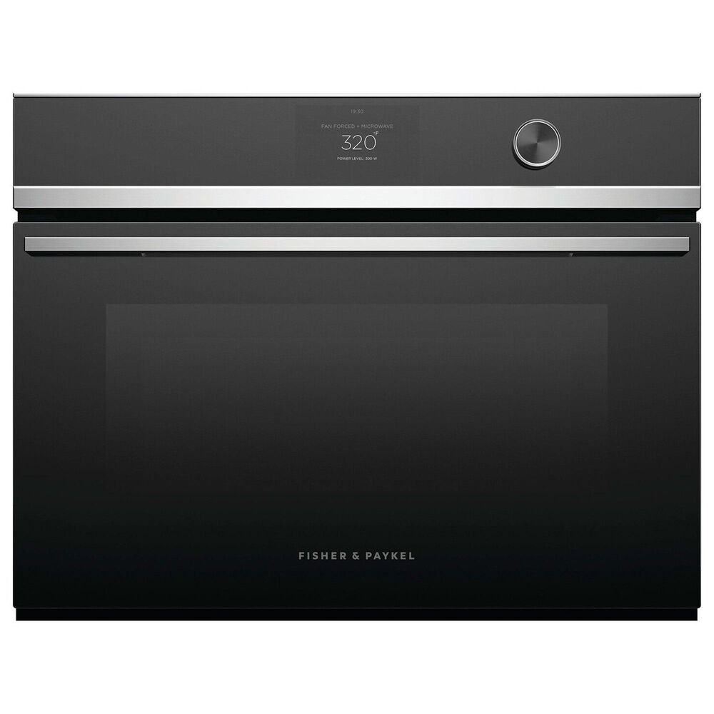 Fisher and Paykel 24 Single Electric Wall Oven with 22-Function and Convection in Black and Stainless Steel, , large