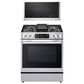 LG 2-Piece Kitchen Package with 6.3 Cu. Ft. Gas Range and 2.0 Cu. Ft. Microwave in Print Proof Stainless Steel, , large