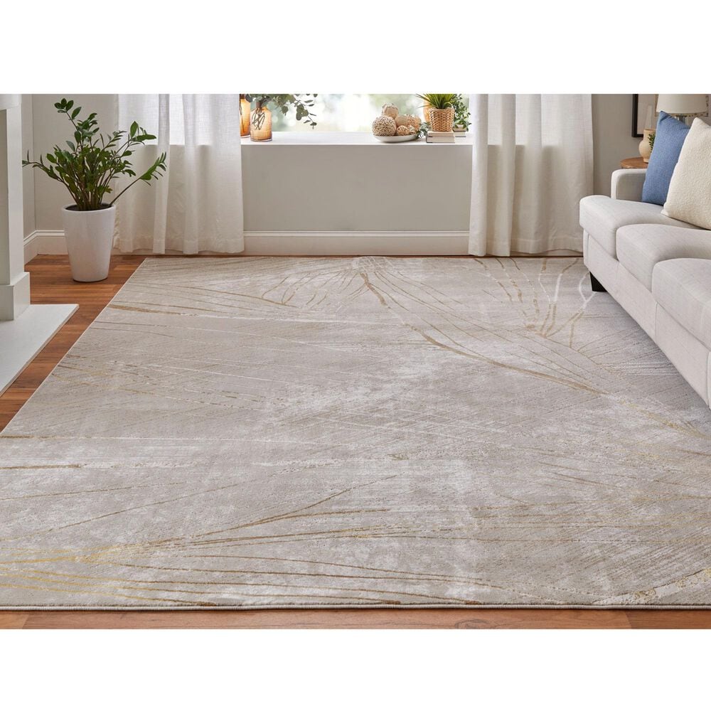 Feizy Rugs Waldor 5&#39; x 8&#39; Ivory and Beige Area Rug, , large