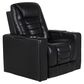 MotoMotion Leather Power Recliner with Power Headrest in Black, , large