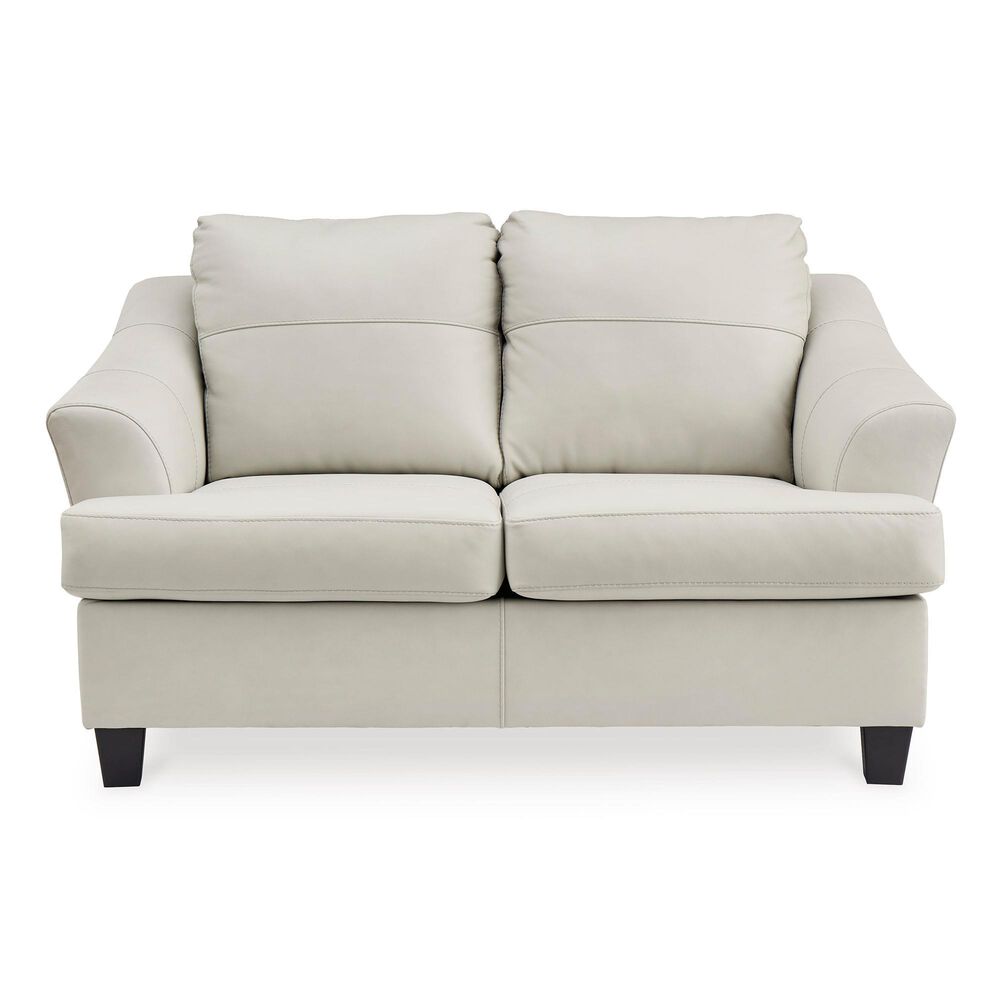 Genoa Ashley Genoa Leather Sofa and Loveseat in Coconut, , large