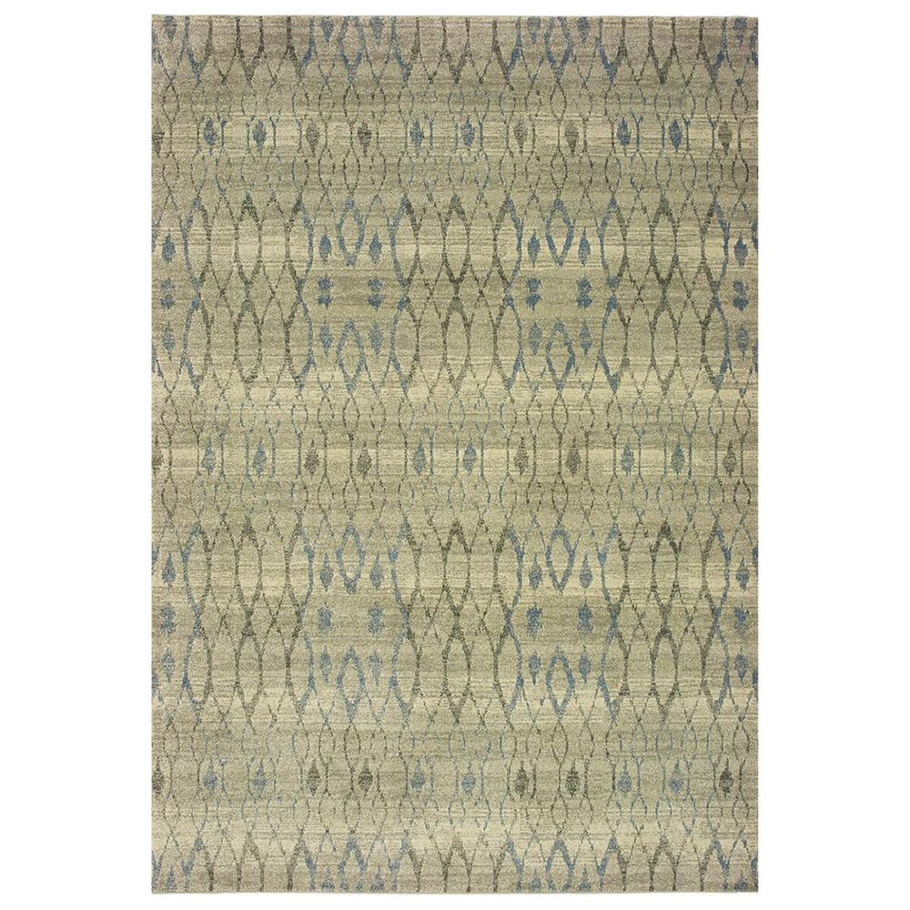 Oriental Weavers Raleigh 1807H 6"7" x 9"6" Ivory and Blue Area Rug, , large