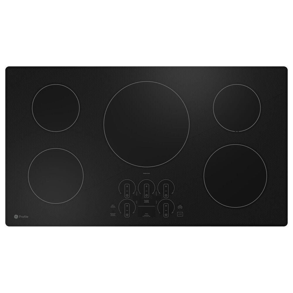 GE Profile 2-Piece Kitchen Package with Stainless Steel 30&quot; Built-In Combination Convection Wall Oven and 36&quot; Induction Cooktop in Black, , large