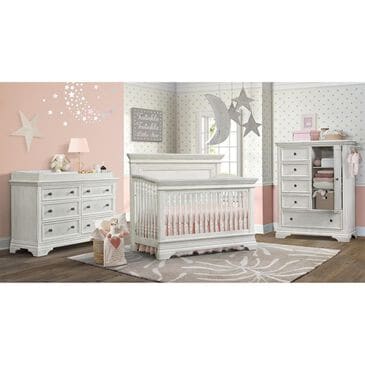Eastern Shore Olivia Crib and Chest in Brushed White, , large
