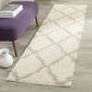 Safavieh Dallas Shag SGD257B-212 2"3" x 12" Ivory/Beige Runner, , large