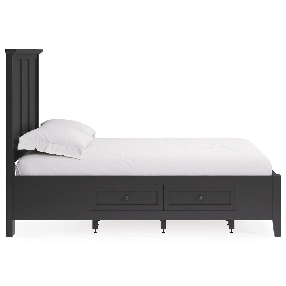 Urban Home Grace Queen Storage Bed in Raven Black, , large
