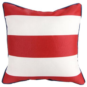 Jordan Manufacturing Reversible Stars with Stripes 18" Square Outdoor Throw Pillow in Red, White and Blue, , large