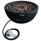 Elementi Fire Jefferson Round Liquid Propane Fire Table in Black, , large