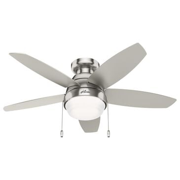 Hunter Lilliana 44" Ceiling Fan with LED Lights in Brushed Nickel, , large