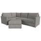 Flexsteel Flex 5-Piece Stationary L-Shaped Sectional with Ottoman in Pebble, , large