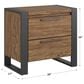 Golden Wave Furniture Hendrick 2-Drawer Nightstand in Brown and Black, , large