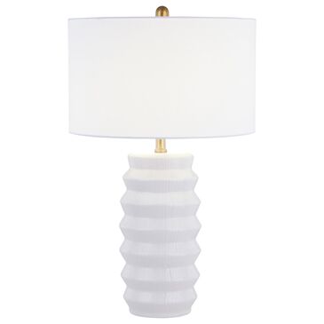 Southern Lighting Holmes Table Lamp in White and Gold, , large