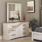 Seven Stars Aspen Dresser Mirror in Rustic White and Dark Grey, , large