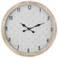 Maple and Jade Floral Wall Clock in Brown, Beige and Black, , large