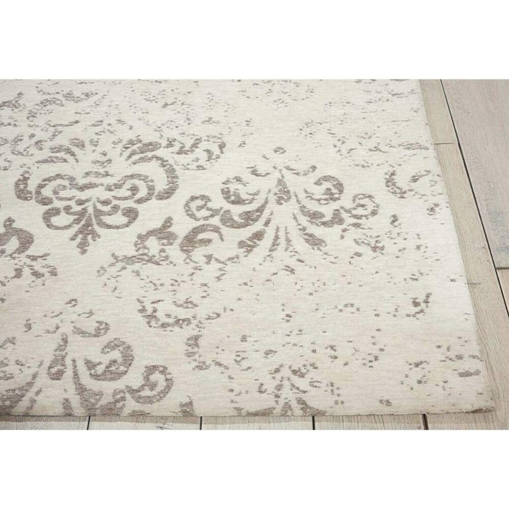 Nourison Damask DAS03 2&#39;3&quot; x 3&#39;9&quot; Ivory and Grey Area Rug, , large