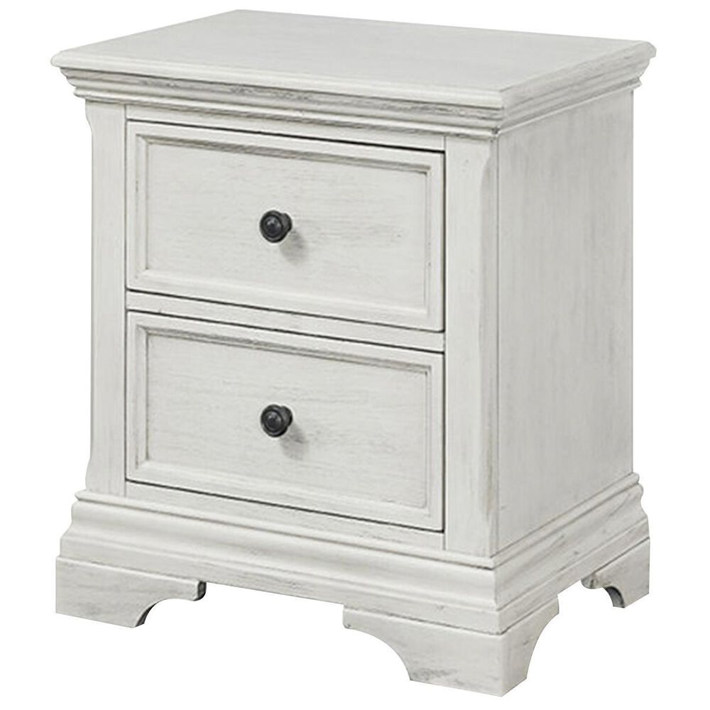 Eastern Shore Olivia 2 Drawer Nightstand in Brushed White, , large