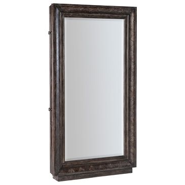 Hooker Furniture Traditions Floor Mirror with Hidden Jewelry Storage in Rich Brown and Grey, , large