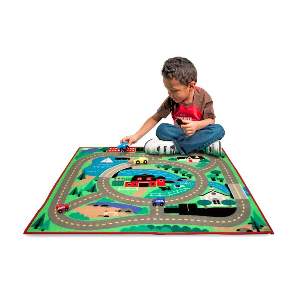 Melissa &amp; Doug Round The Town Road Rug, , large