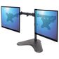 Manhattan Universal Dual Monitor Stand with Double-Link Swing Arms in Black, , large