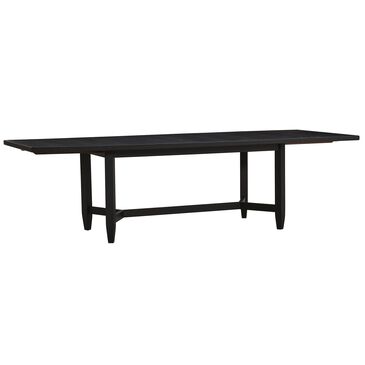 Riva Ridge Camden Dining Trestle Table in Domino Black with 2-14" Leaves, , large