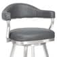 Blue River Justin 30" Swivel Barstool in Stainless Steel, , large