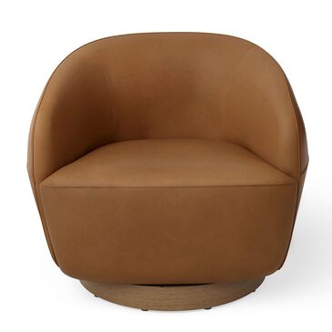 37B Leather Swivel Chair in Butternut, , large