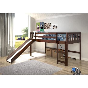 Forest Grove Mission Twin Loft Bed in Dark Cappucino, , large