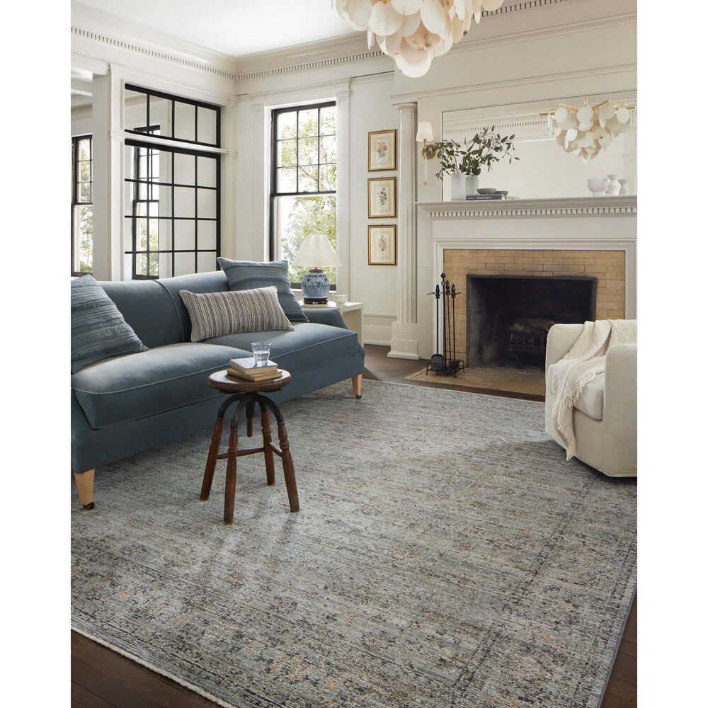 Loloi Katherine 7&#39;10&quot; x 10&#39; Ocean and Gold Area Rug, , large