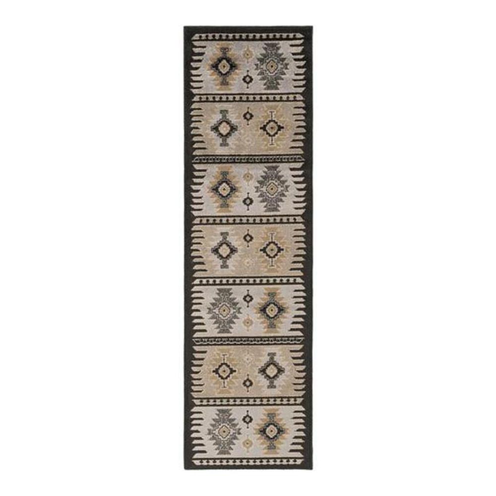 Surya Paramount PAR-1046 2"2" x 7"6" Gray/Black/Tan Runner, , large