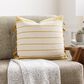 Surya Layton 18" x 18" Throw Pillow in Mustard and Off White, , large