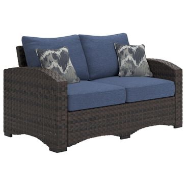 Signature Design by Ashley Windglow Patio Loveseat in Brown, , large