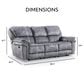 Furniture of America Byron 3-Piece Manual Reclining Living Room Set in Gray, , large