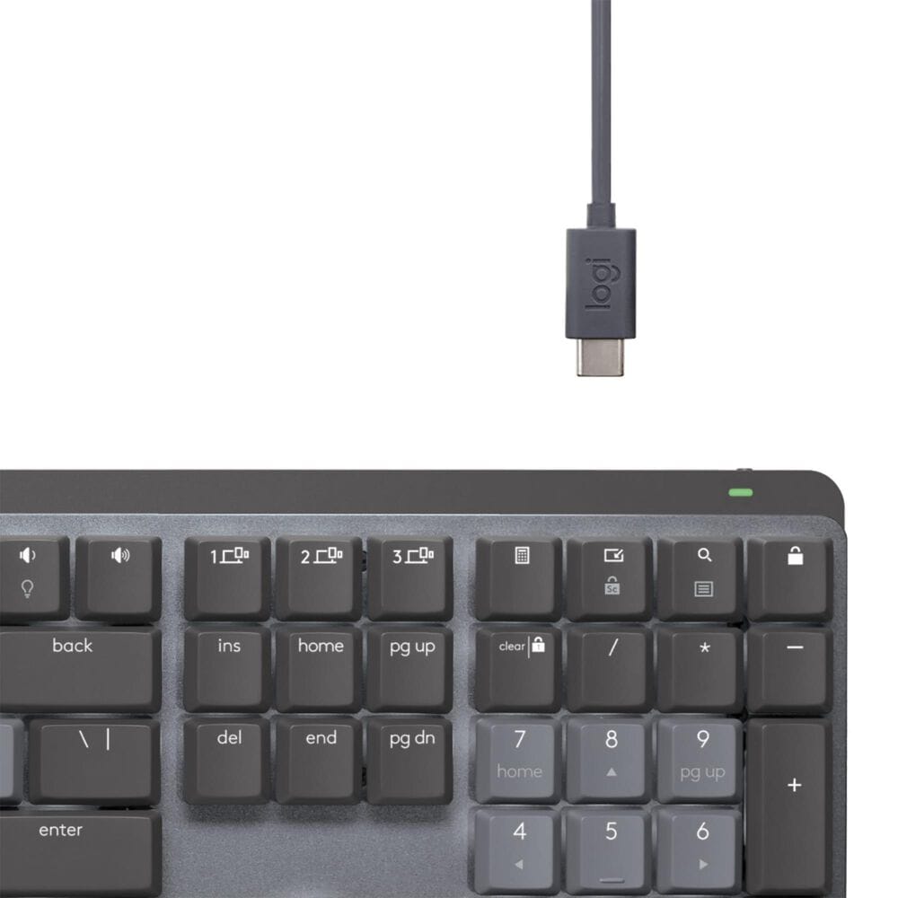 Logitech MX Mechanical Tactile Quiet Wireless Keyboard in Graphite, , large
