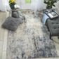 Nourison Rustic Textures RUS01 3"11" x 5"11" Grey and Beige Area Rug, , large