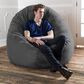 Jaxx 6" Cocoon Large Bean Bag Chair in Charcoal, , large