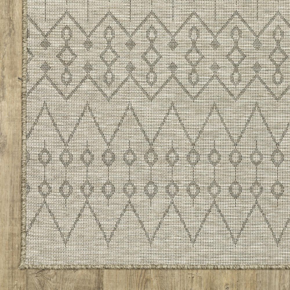 Oriental Weavers Tortuga TR04A 5&#39;3&quot; x 7&#39;3&quot; Beige and Black Area Rug, , large