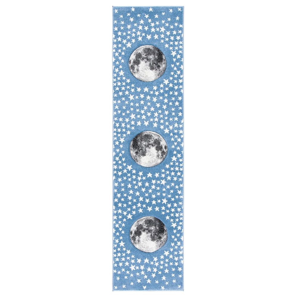 Safavieh Carousel 2" x 8" Light Blue and Grey Kids Runner, , large