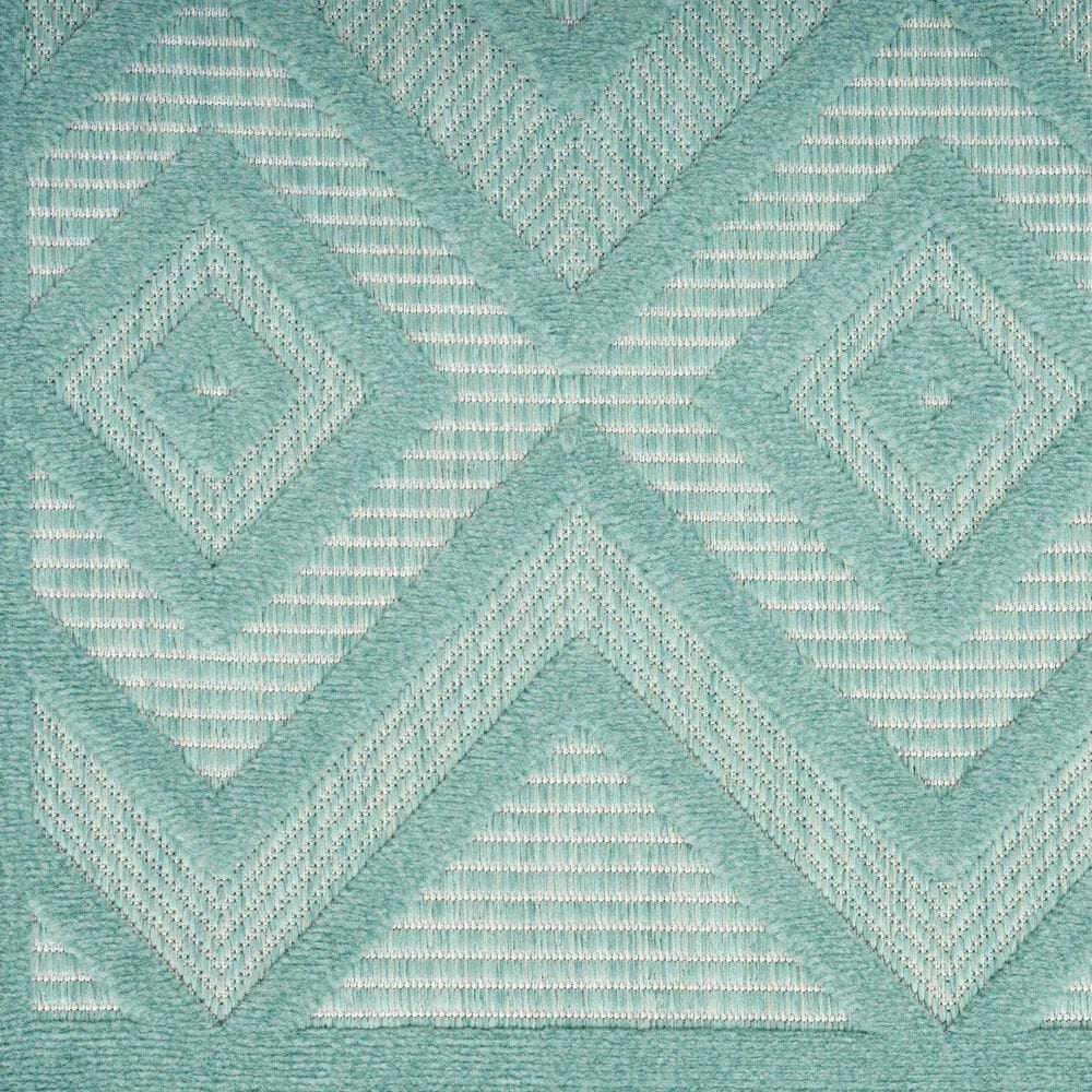 Nourison Versatile 4&#39; x 6&#39; Aqua and Teal Indoor/Outdoor Area Rug, , large