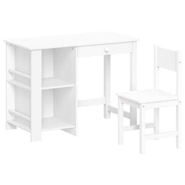 RiverRidge Home 2-Piece Kids Desk and Chair Set in White, , large