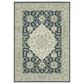 Oriental Weavers Branson Border Medallion 1"10" x 7"3" Blue Runner, , large