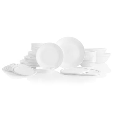 Corelle 78pc Classic Winter Frost White Dinnerware Set - Service for 12, , large